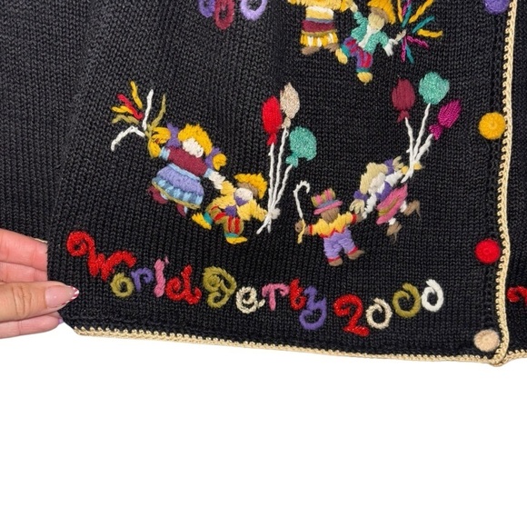 Y2K New Year's Millennium Vintage Christmas Holiday Ugly Sweater Women’s S 2000 - Picture 9 of 16